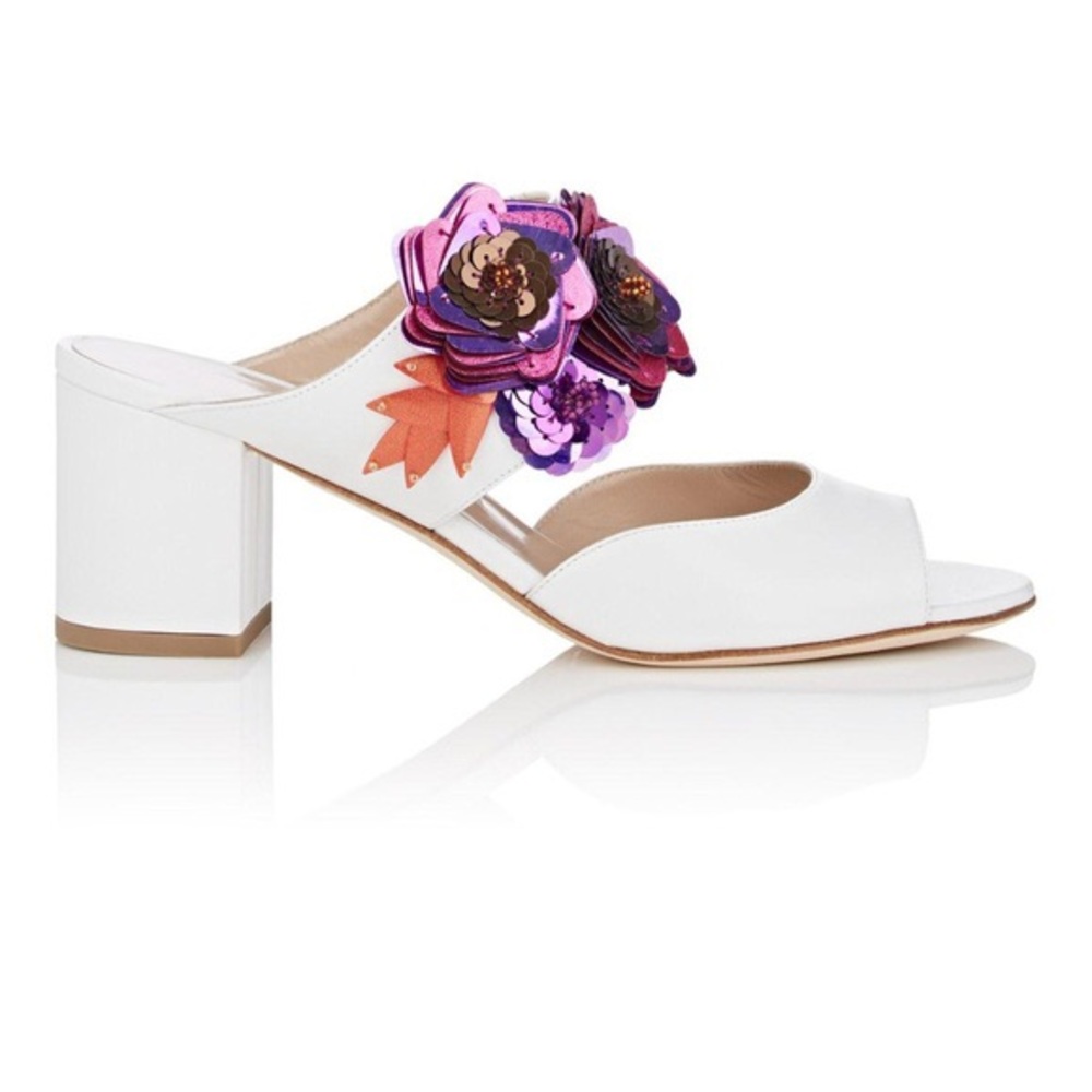 NWT Zac Posen Viola Floral Leather Sandals Size 6